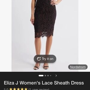 Eliza J Elegant Black Lace Dress
